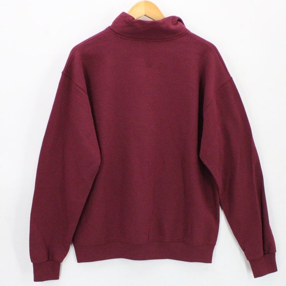 Lakai Sweater Mens Red Pullover Quarter Zip Long Sleeve Cotton Size Medium M NWT - Picture 8 of 10